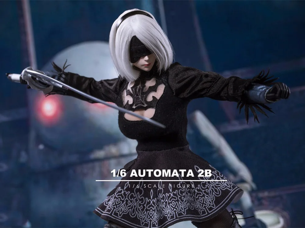 PS4 игра 1/6 НИР: автоматы 2B YoRHa № 2 Тип B для девушек, визуально увеличивающие глава лепить с глаз Одежда с рисунком маски наборы модель без фигуры