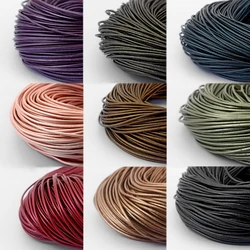 10meter Multi-Color 2mm Round Genuine Leather Cord For DIY Bracelet Necklace Jewelry Findings Accessories 10meter Multi-Color 2mm Round Genuine Leather Cord For DIY Bracelet Necklace Jewelry Findings Accessories