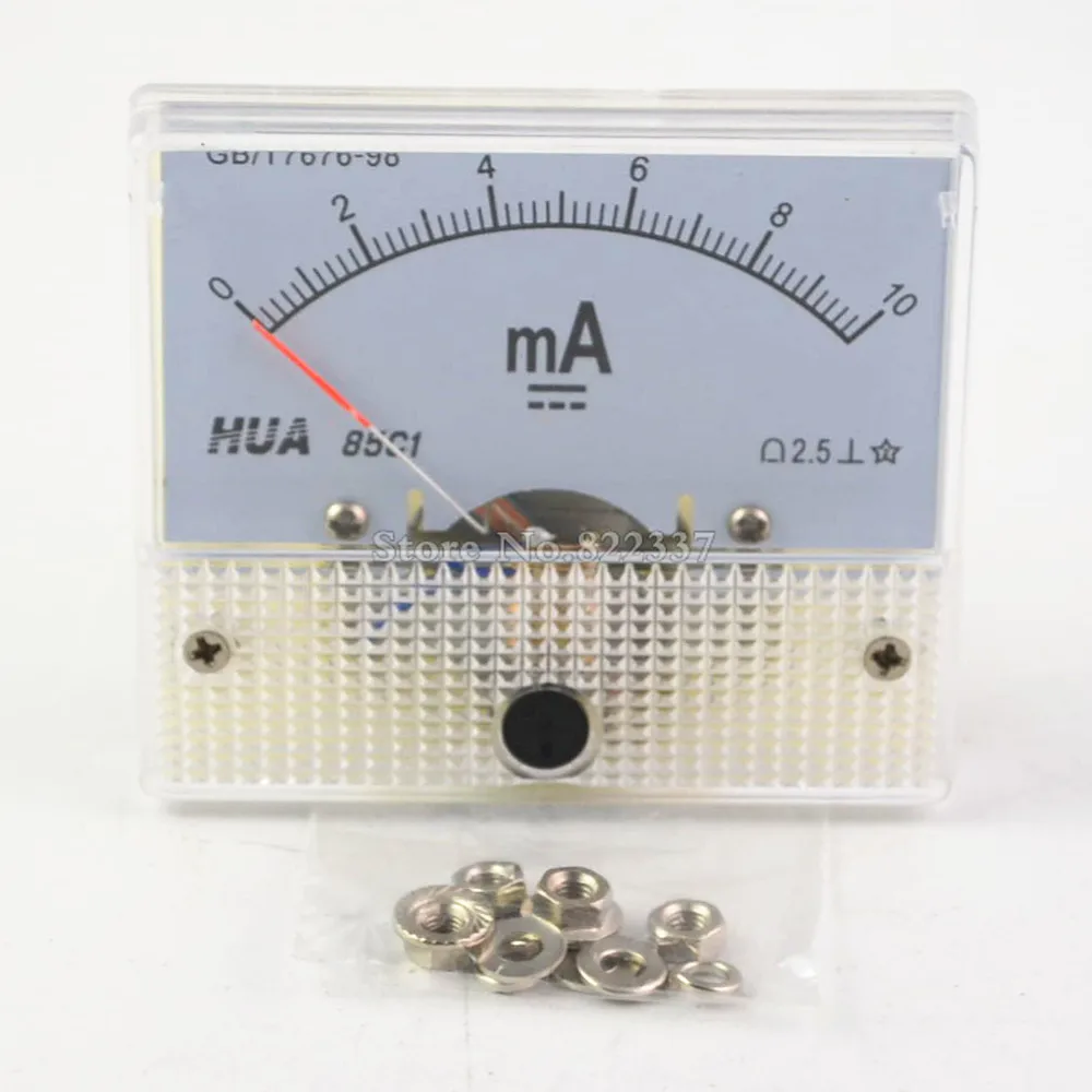 85C1-mA DC Amp метров аналоговый Панель диапазон измерения 1mA 3mA 5mA 10mA 20mA 30mA 50mA 100mA 300mA 500mA микротоков