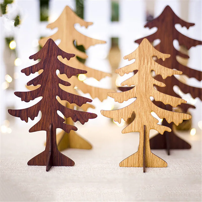 

Pendants Ornaments Christmas Wooden Tree Ornaments Kid Gift Xmas Tree Ornaments for Christmas Party Decoration