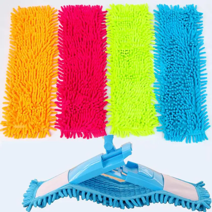 

Home Cleaning Pad Chenille Household Dust Mop Head Replacement orange red green blue Soft texture Durable practical