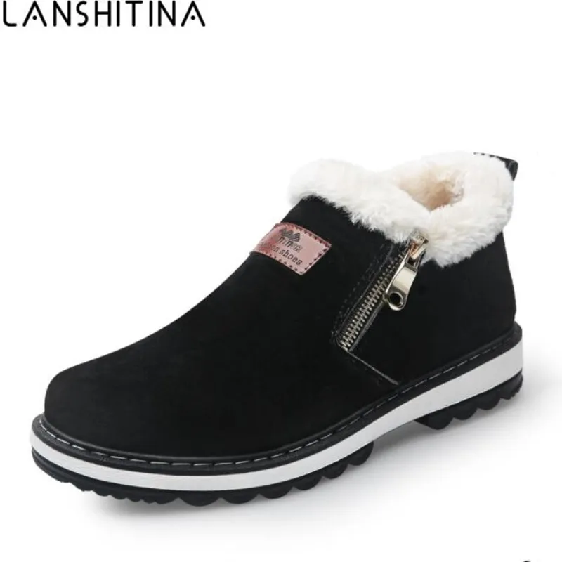 Achat 2018 Nouvelle Arrivée Hommes Mode De Fourrure D hiver Bottes Résistant À L usure À La Main Cheville Bottes Garder Au Chaud de Travail Boot Zipper Hommes Casual chaussures