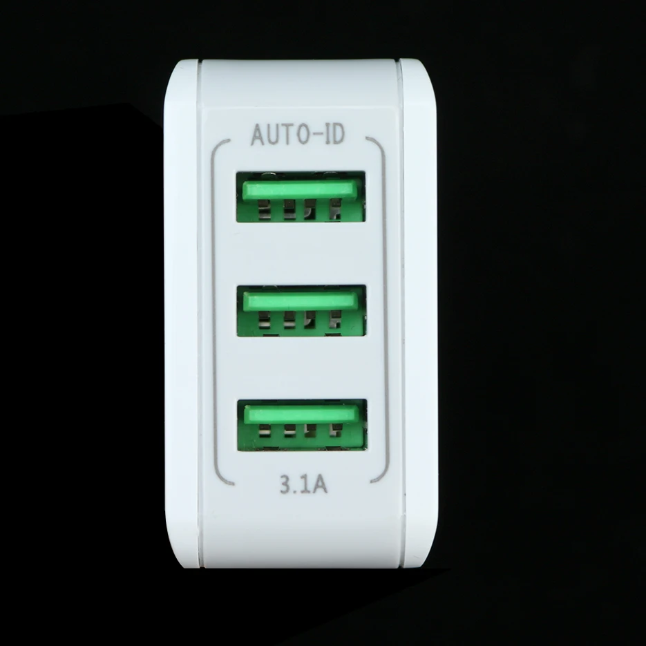 AMEEC 3-Port USB Charger 5V 3.1A Quick Charge 3.0 USB Chargers 3 Port EU Multiport Charge Adapter Fast ACDC Power Adaptors (6)