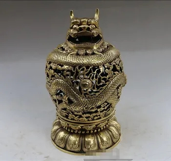 

YM 309 Antique bronze antique ornaments carved dragon copper incense burner difference sandalwood furnac