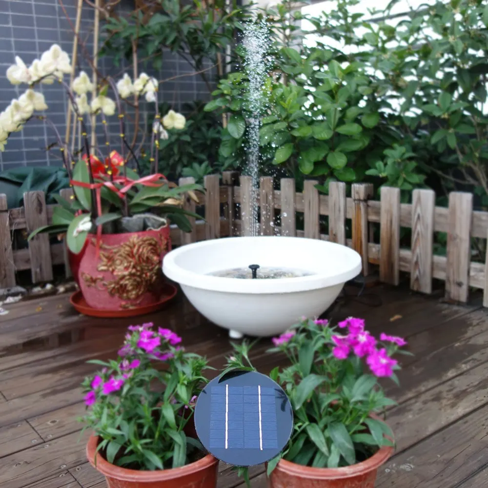 7V 1,2 W солнечная панель солнечный фонтан погружной бесщеточный набор с водяным насосом для птичьей ванны Фонтан для пруда сада