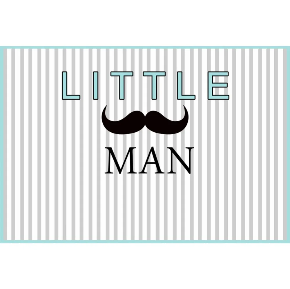 

Laeacco Baby Shower Birthday Party Little Man Beard Stripes Child Portrait Photography Backgrounds Photo Backdrops Photo Studio