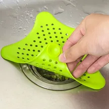 2016 1Pc Colorful Silicone Kitchen Sink Filter Sewer Drain Shower Drain Hair Colanders Strainer Filter Bathroom Floor Drain