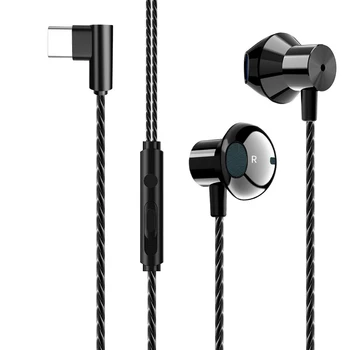 

Type C Headphone HiFi Earbuds In-ear Dynamic Drive Type C Earphone Bass Sport Gaming Headset with Mic for Samsung Xiaomi Huawei