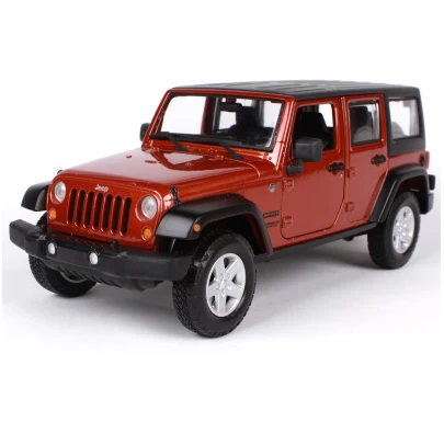 Maisto 1:24 Jeep Wrangler Jeep беговые автомобилей SUV литая модель модели автомобиля игрушки для детей Подарки в коробке - Цвет: Красный