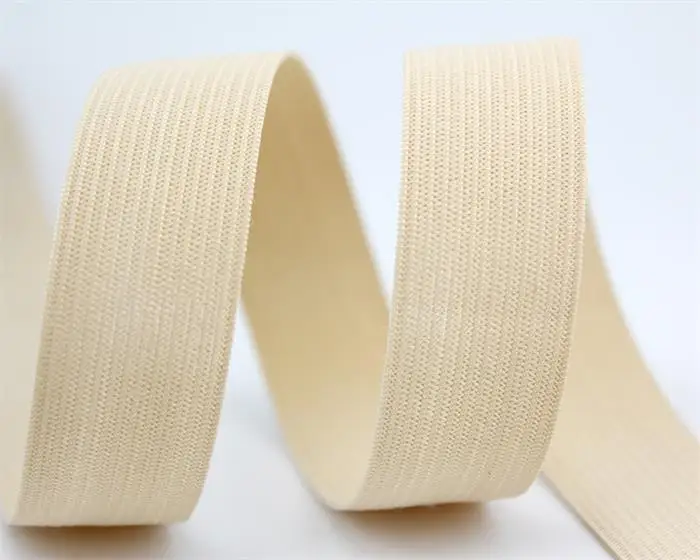 Однотонная однотонная Полиэстеровая эластичная лента 20 мм 10 ярдов для шитья тканевая тесьма diy эластичная повязка на голову - Цвет: nude elastic ribbon