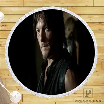 

Custom DIY Customized Microfiber Fabric The-Walking-Dead (2)@ Round Beach Blanket Towel Printed on Demand 150cm #19-01-28-4-161