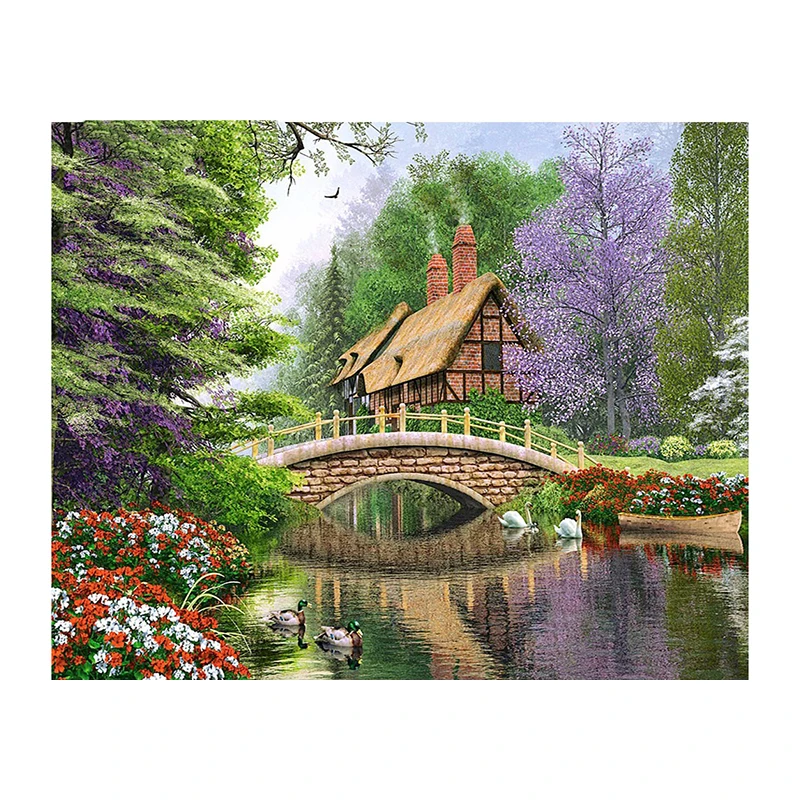 NEW 3D Diamond Painting Cross Stitch Beautiful Scenery Crystal Stone Needlework Diamond Embroidery Full Diamond Decorative 