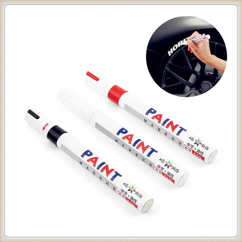 White black Car Tyre Tire Tread Marker pen for Hyundai CCS NEOS-3 Accent SR HND-4 Blue-Will i-blue IX45 Sonata Elantra Azera | Автомобили