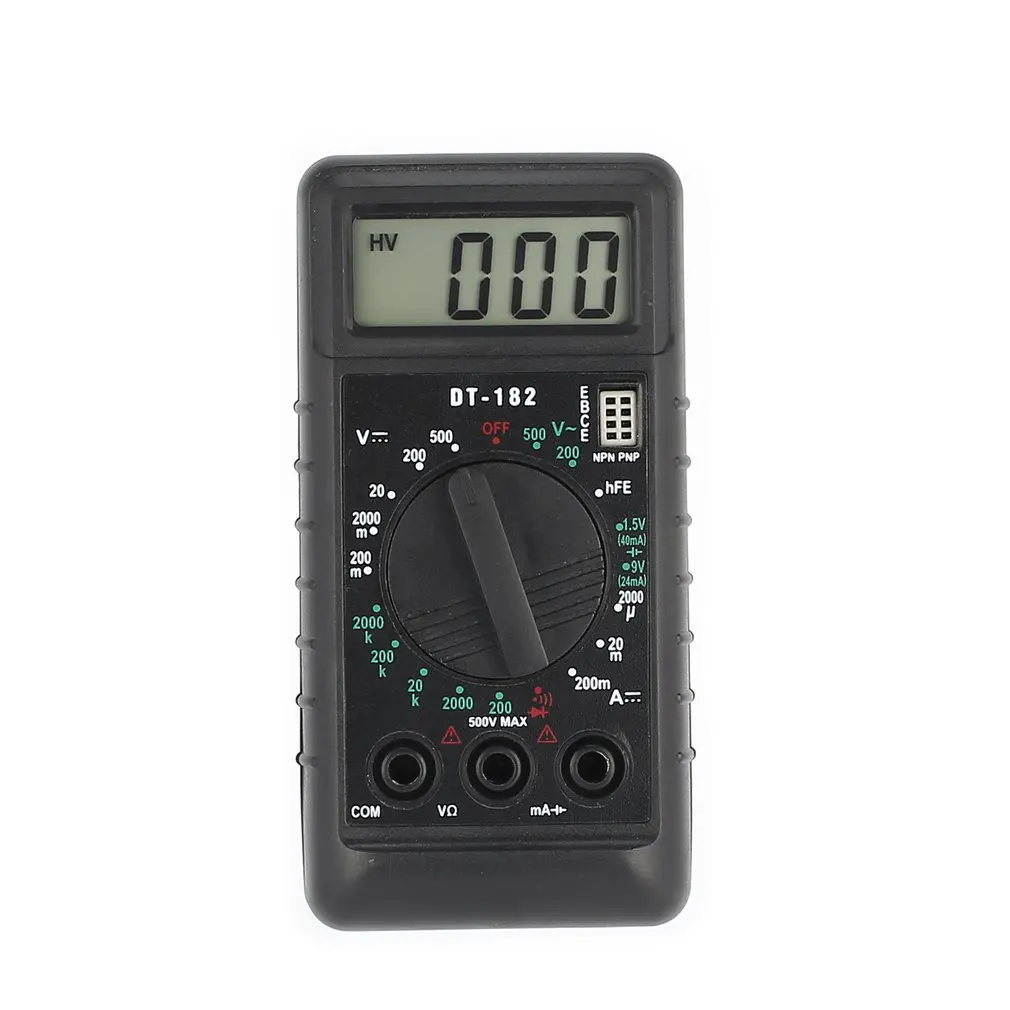 

DT-182 Digital Mini Multimeter DC/AC Voltage Current Meter Handheld Pocket Voltmeter Ammeter Diode Triode Tester Multitester