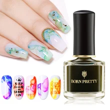 BORN PRETTY 6ml Blossom Nail Polish Magic Blooming Effect Whiter Purple Flower Nail Art Varnish Manicure DIY Design