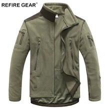 Refire gear зимние уличные теплые тактические флисовые куртки мужские толстые ветрозащитные мульти карманы военные куртки кемпинг армейская одежда