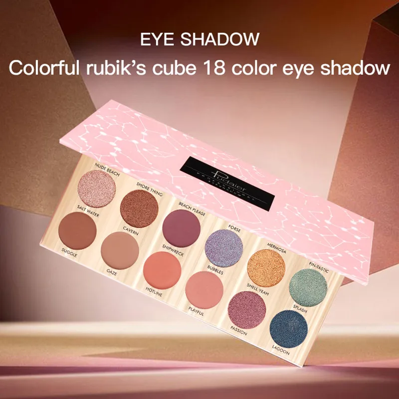 

Explosion Fashion Lady Eye Makeup Pan 18 Color Eyeshadow Palette Waterproof Not Stained Matte Eye Shadow Hot Sale