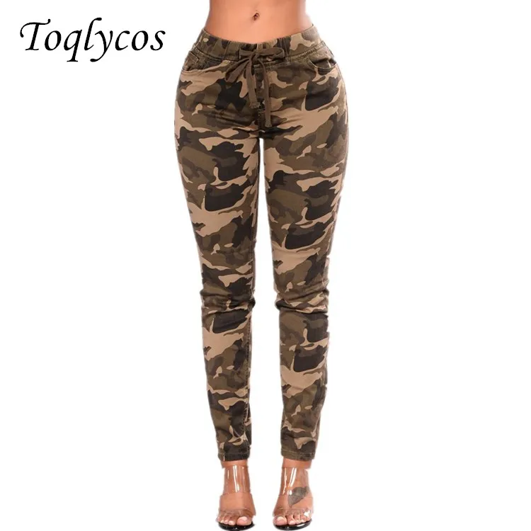 

Female spring and autumn camouflage slim casual pants 315five