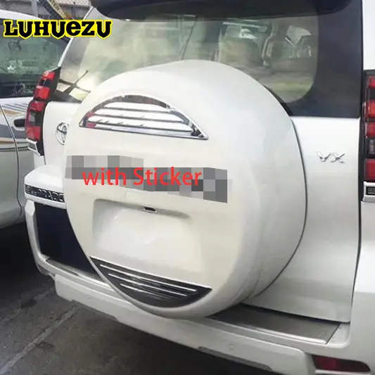 us 52 0 20 off abs car rear spare tire cover letter sticker decorative trims for toyota land cruiser prado fj150 2018 accessories in chromium toyota cover letter