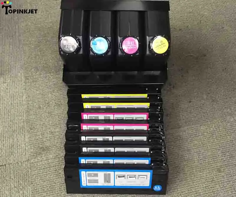 Double 4 colors solvent/UV bulk ink system for Mimaki JV33 JV5 Roland VP SJ 540 740 printer CISS ink supply UV tube