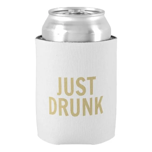 Funny Customized 'Just Drunk' Can Cooler Home Supplies Beer Beverage