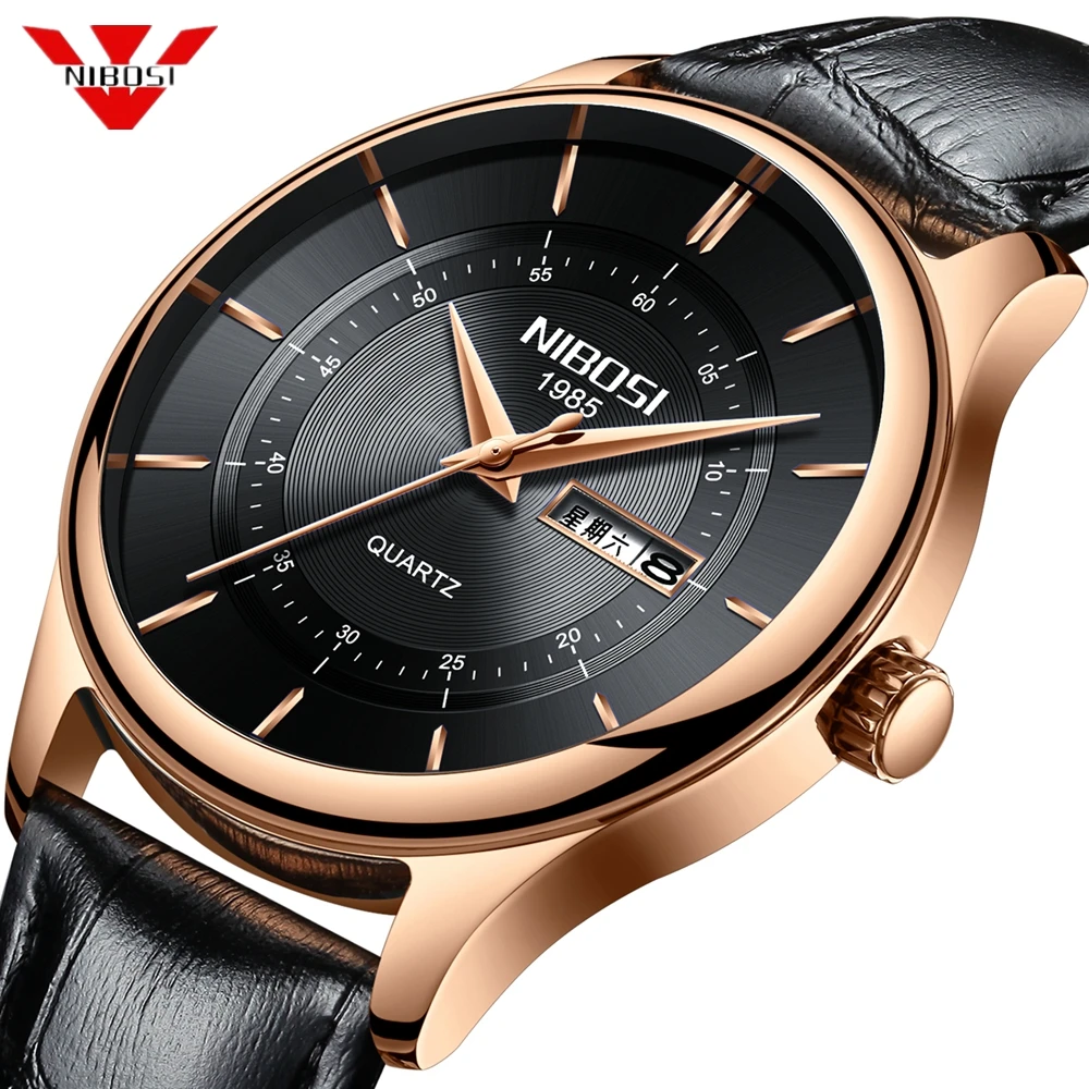 

NIBOSI Mens Watches Top Brand Luxury Quartz Watch Men's Fashion Casual Sport Clock Men Waterproof Wristwatch Relogio Masculino