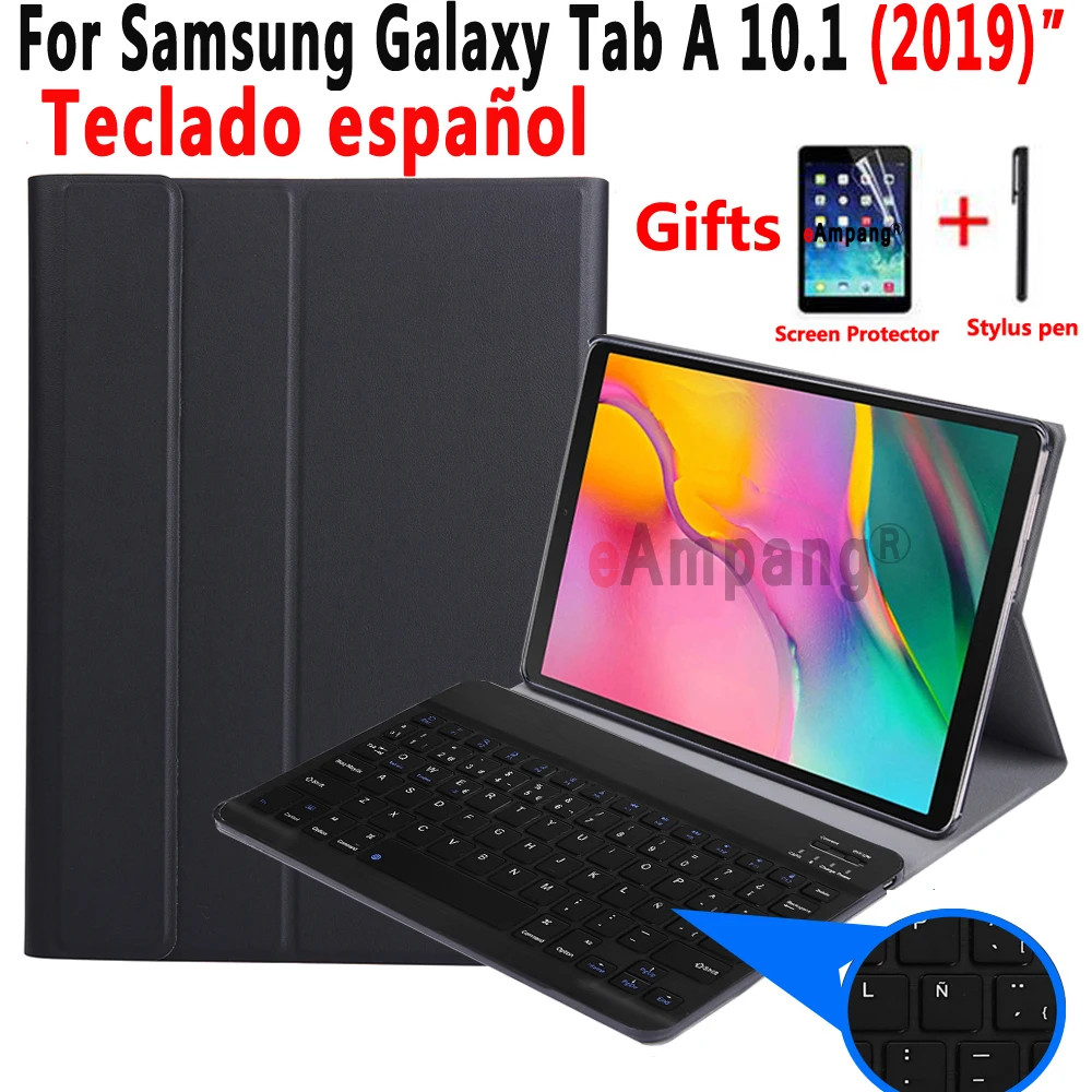 Чехол с испанской клавиатурой для samsung Galaxy Tab A 10,1 T510 T515 SM-T510 SM-T515 Планшет тонкий кожаный чехол Bluetooth клавиатура