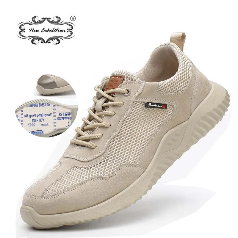 

New exhibition Protection Safety Shoes Men's Outdoor Workplace Breathable mesh anti-smashing Steel Toe Cap Security Work Boots