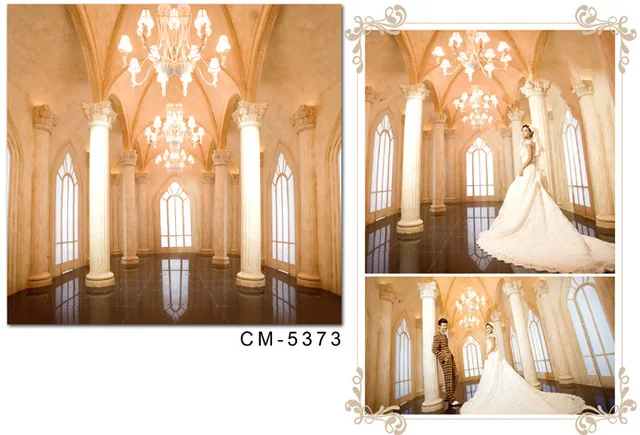 

Customize 40X10ft Modern wedding Photography Background Dark Floor Background for Photo Chandelier Windows Backdrop