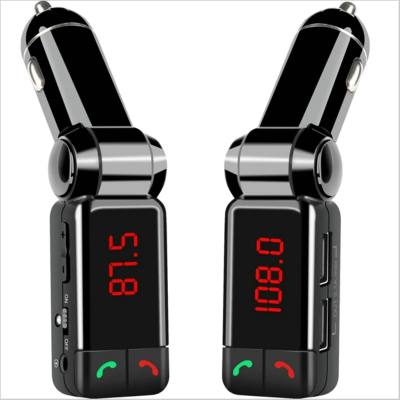 Автомобильный bluetooth-передатчик BC06B lcd MP3 fm-передатчик SD USB зарядное устройство Handsfree MP3-плеер Aux вход для телефонов iOS и Android