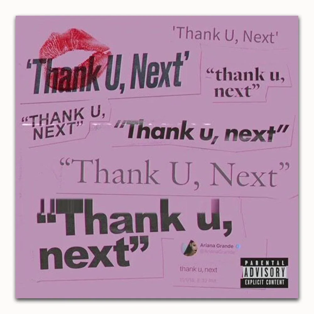 Z0088 Posters and Prints Ariana Grande Thank U Next Album Pop Music Cover Star Singer Art Poster Canvas Painting Home Decor | Дом и сад
