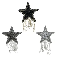 Buy Tassel Fringe Sequin Star Applique Patch Rhinestone Embroidery Iron on Patches for Clothing Bags Hats Scrap Booking Sticker Online - Image 6