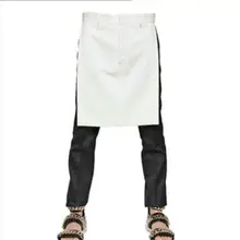 Новая мужская одежда GD стилист волос модная юбка Culotte Украшенные корейские Модные Повседневные Брюки Большие размеры костюмы 27-44