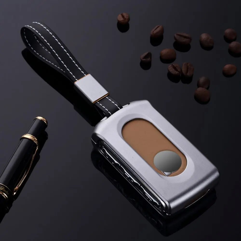 

ATOBABI Hollow Aluminum Alloy Car Remote Key Fob Cover Case Frame For Volvo S90 V90 XC40 XC90 2015-2018 Smart Keys with KeyChain