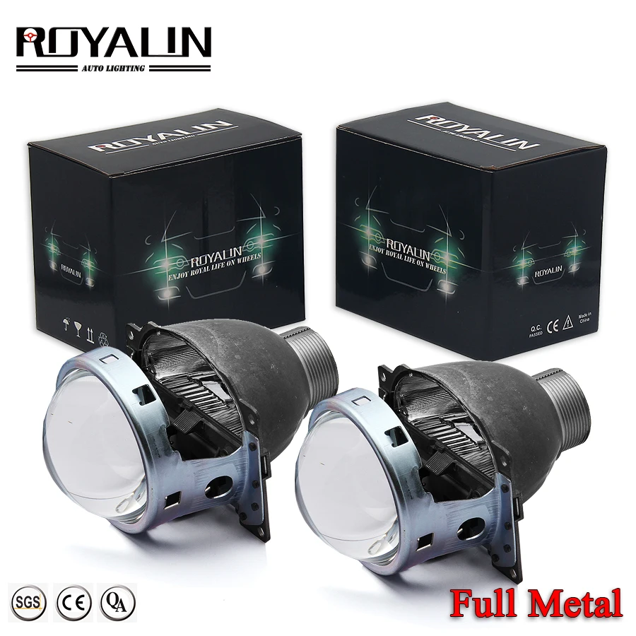 

3.0 inch Mini Bi-Xenon HID H4 Projector Lens for Koito Q5 Full Metal LHD RHD for H4 D2S D2H Car Headlights DIY without Shrouds