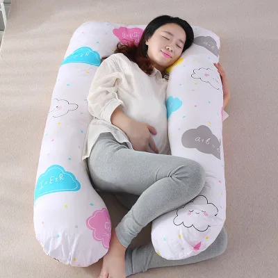 Новая подушка для сна для беременных с хлопковой наволочкой для женского тела u-образные подушки для беременных постельные принадлежности - Цвет: Темный хаки