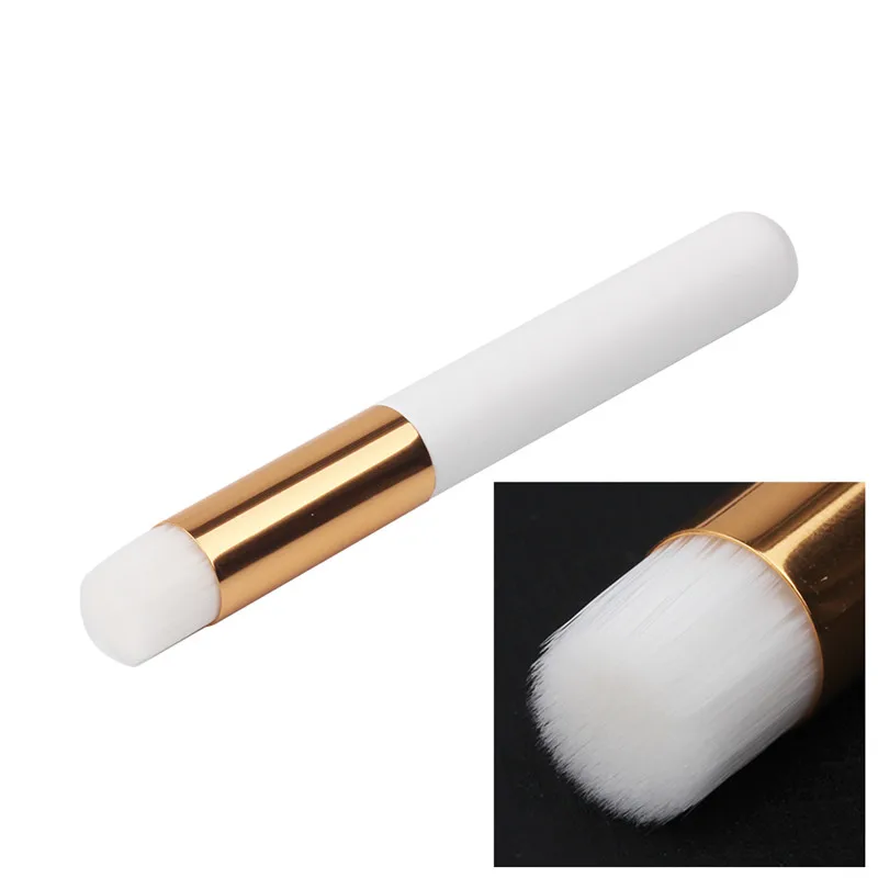 White Flat 1 шт. щеточка для очистки ресниц, шампунь для ресниц, щетка для чистки бровей, носа, черных точек, щетка для мытья макияжа, уход за кожей, мусс, кисти, инструменты - Handle Color: White Flat