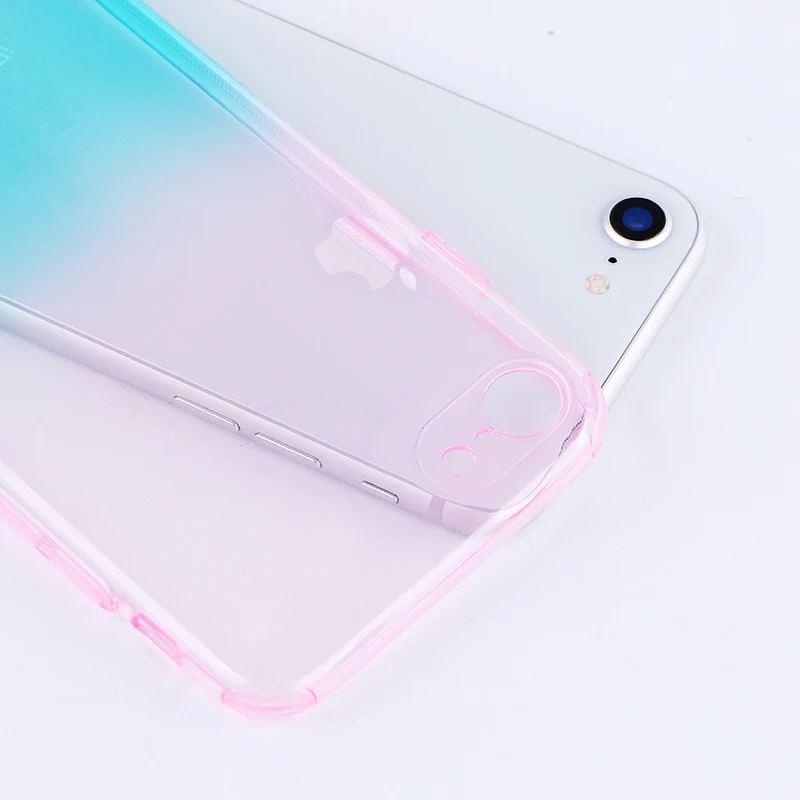TPU чехол для телефона iPhone 7 Чехол градиентный цвет XS MAX XR X 6 Plus 8 8Plus Высокое качество