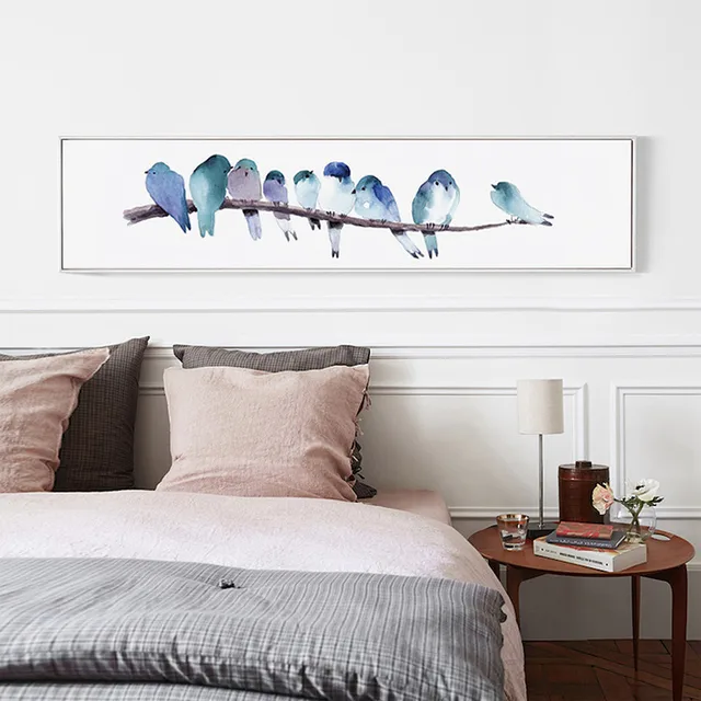 Geen Frame Nordic Kunst Canvas Aquarel Vogels Poster Canvas ... Geen Frame Nordic Kunst Canvas Aquarel Vogels Poster Canvas ...