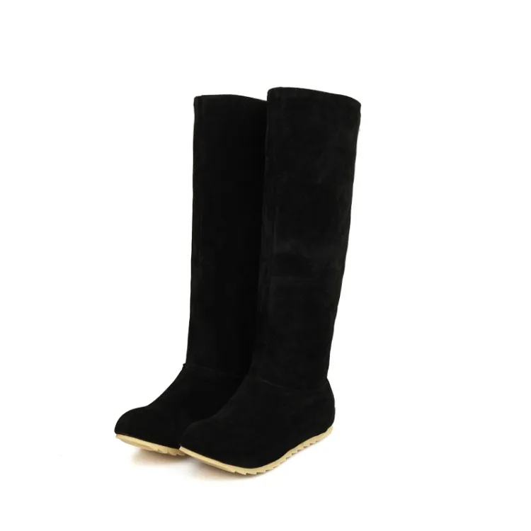 

2017 Rushed Winter Boots Botas Mujer Size34-45 New Women Winter Flats Round Toe Fashion For Casual Shoes Sweet Platform 66-5