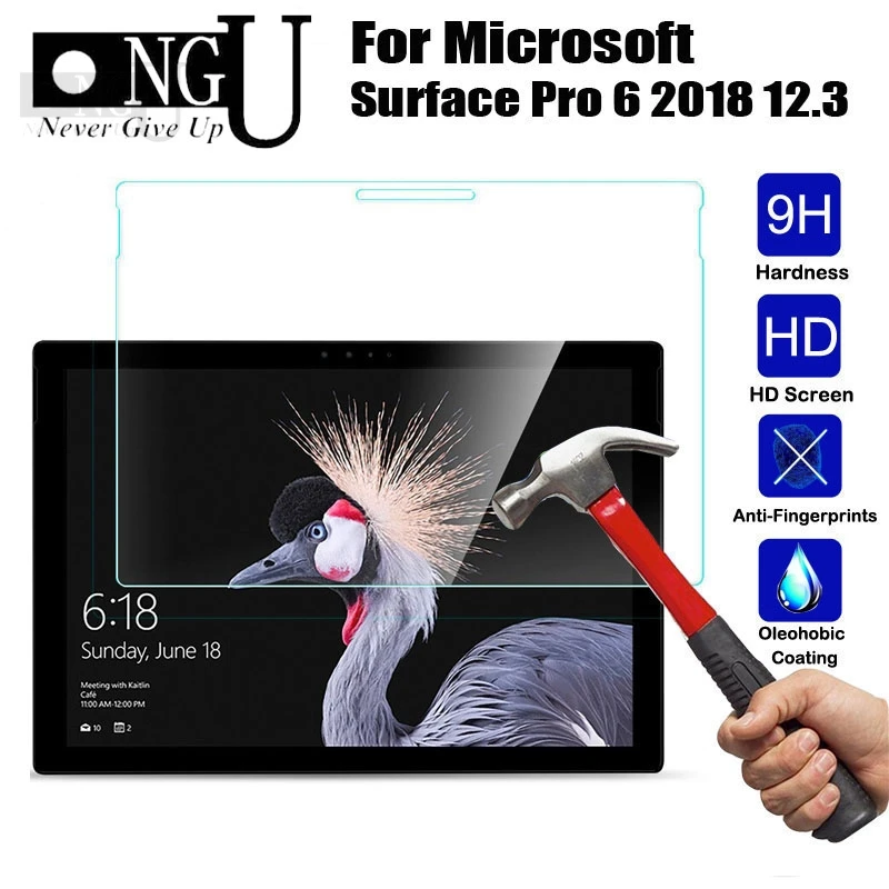 

Tempered Glass for Microsoft Surface Pro 6 2018 12.3" Screen Protector Film for Surface Pro 5 Glass Guard Film For Surface Pro 4