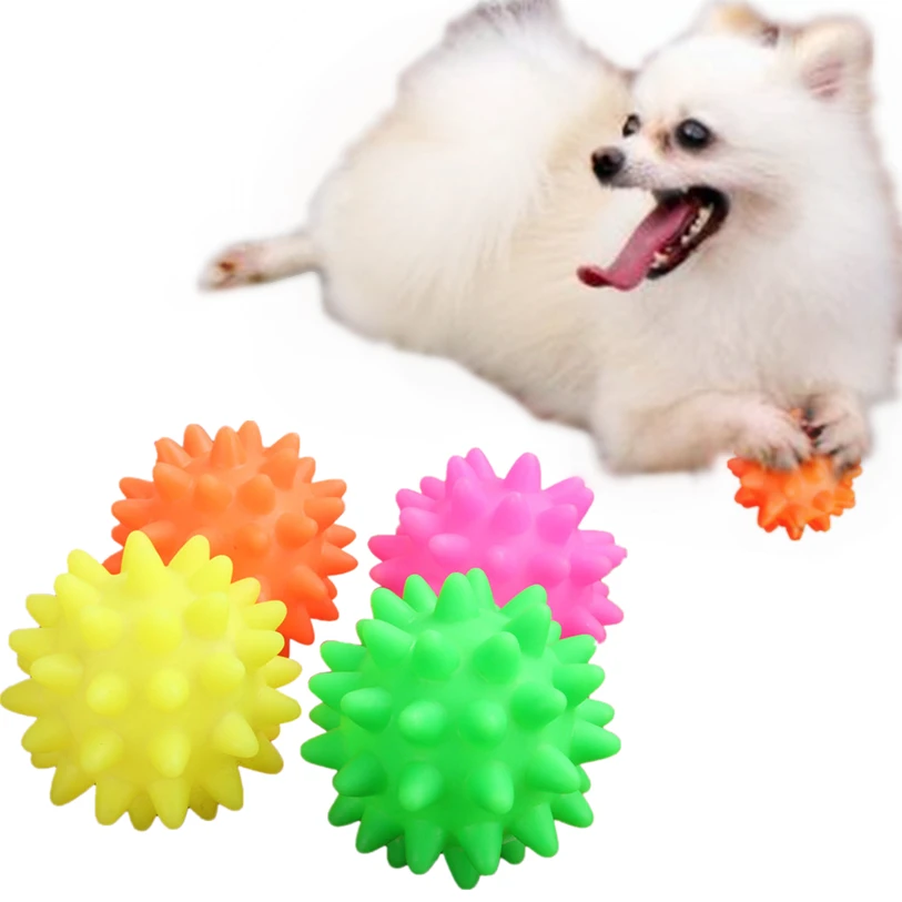 

Dog Toys For Large Dogs 1 PC Beautiful New Rubber Ball Toy Dog Pet Fun Spikey Ball Biting Chewing And Toys Wholesale 40JA1