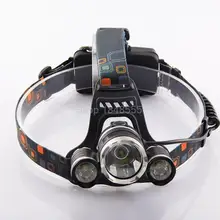 Ультра яркая фара T6* 3 светодиодные фары передняя фара фонарь Перезаряжаемые Hoofdlamp Фара 5000 люмен светодиодный фонарик