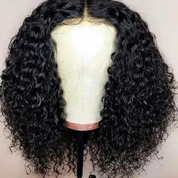 Бразильские кудрявые человеческие волосы парик для черных женщин 250% плотность Remy 360 кружева передние человеческие волосы парики