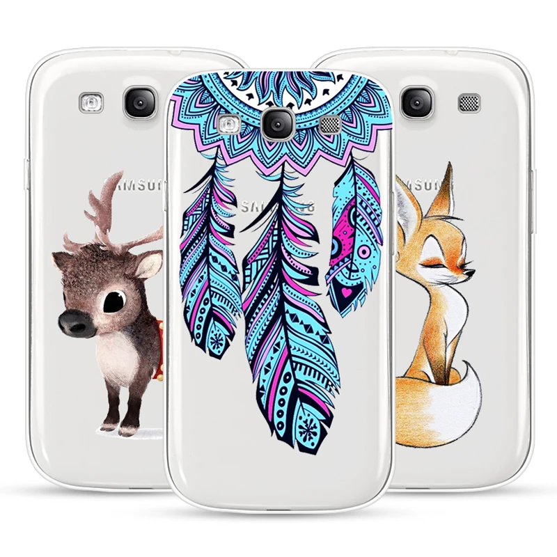 Case For Samsung I9300 Galaxy S3 Transparent Printing Drawing Silicone Phone Cases Cover |