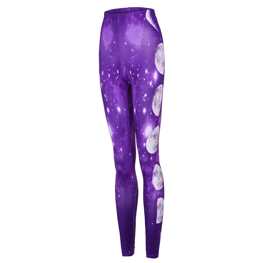 

S-4XL Plus Size Moon Printed 3d Fitness Women Push Up Leggins Workout Leggings High Waist Calzas Mujer Leggins Leginsy Damskie 5