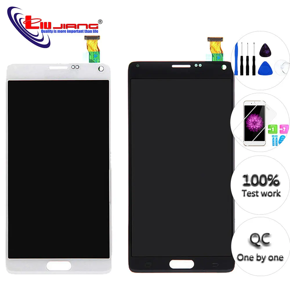 

100% Original LCD Display Touch Screen Digitizer For Samsung Galaxy Note 4 Note4 N910 N910A N910F Super Quality Assembly