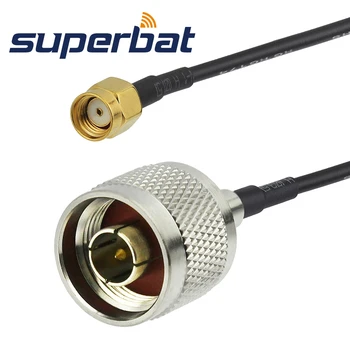 

RP-SMA male to N male straight paitail cable RG174 40cm