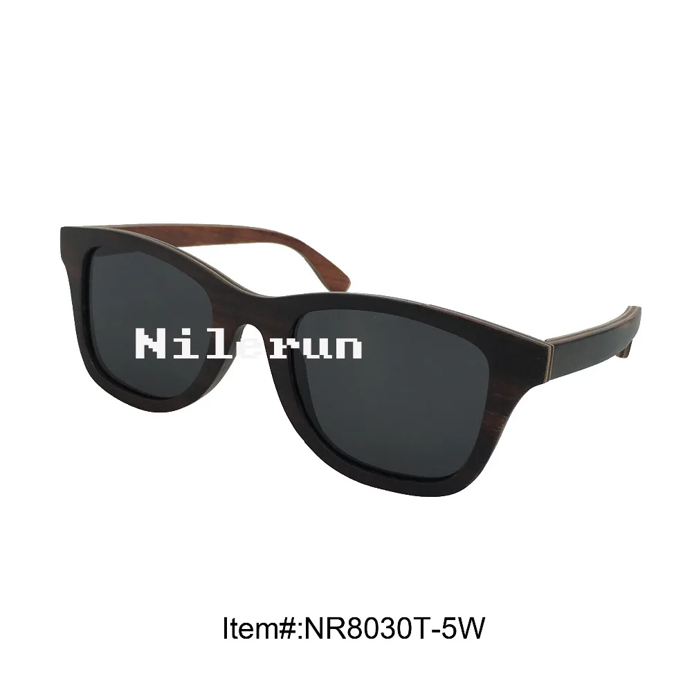 

unisex big black wooden sunglasses