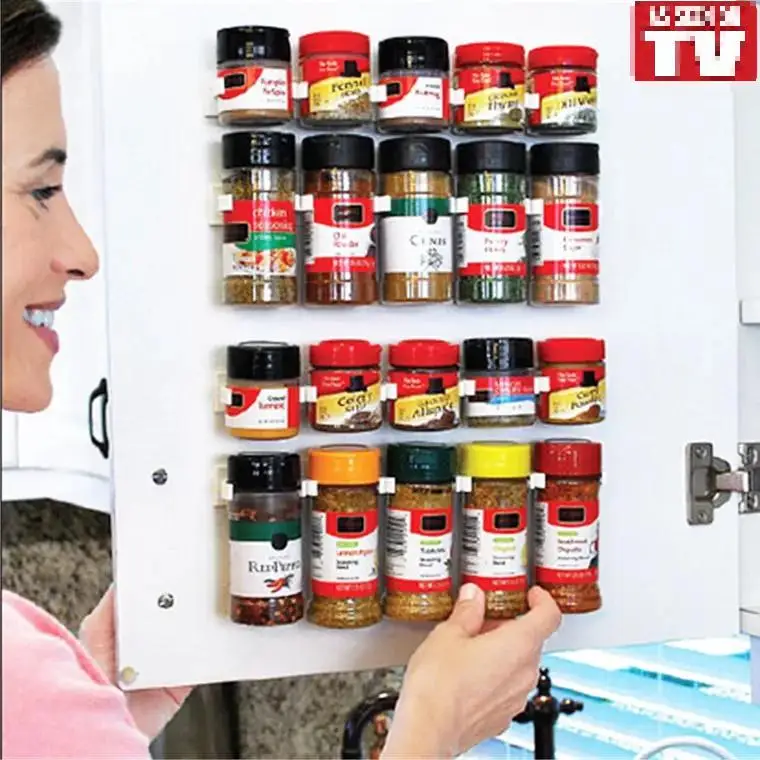 

Dropship 4PC/Set Kitchenware Simple Bottle Clips Storage Shelf Seasoning Bottle Shelf Kitchen Spice Organizer